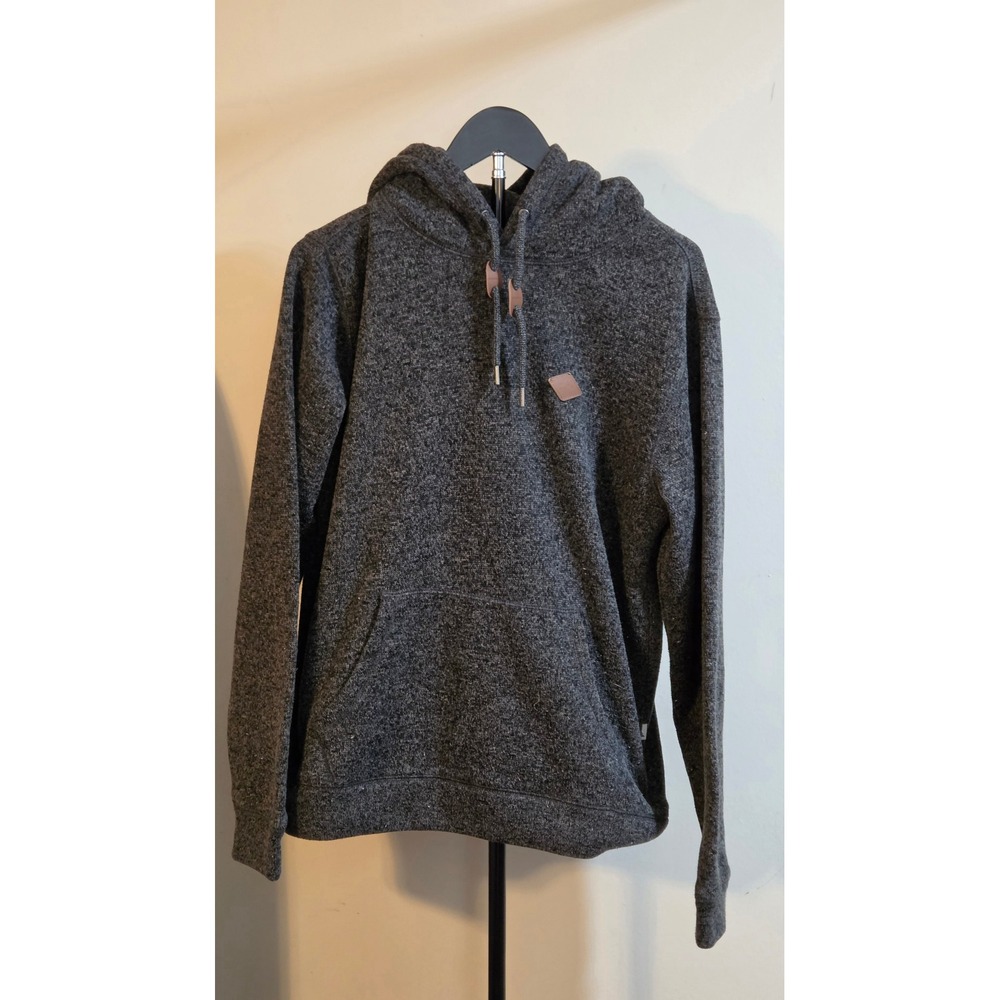 Quiksilver Keller Fleece Hoodie Mens Size Medium Gray